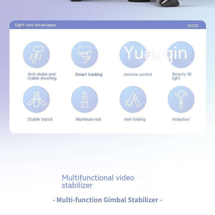 Stand de telefon pentru streaming live anti-shake Retractable Camera Smart Stabilizator Stabilizator de mână