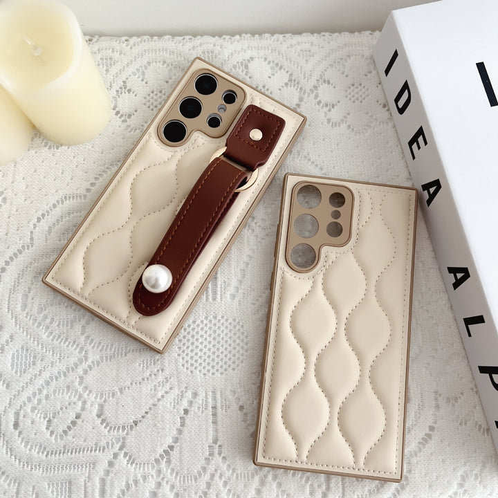 S23ultra Ultra-thin Wrist Strap S24 Drop-resistant Phone Case