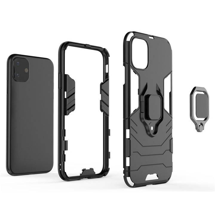 Black Panther Ring Holder Phone Case Shockproof Cover