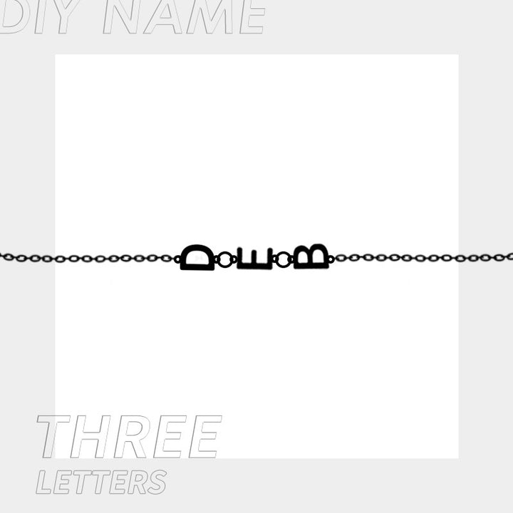 Name Bracelet DIY English Letter Stainless Steel