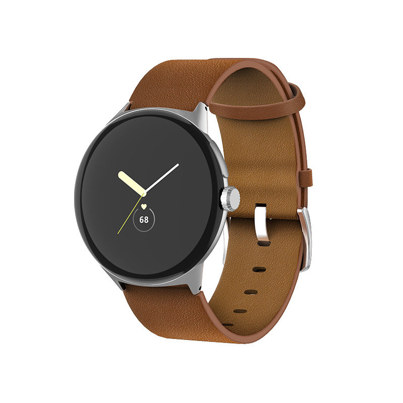 Straight Interface Leather Watch Strap