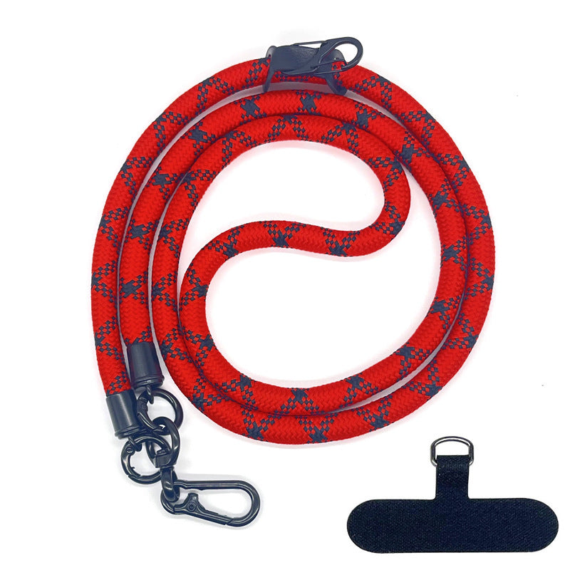 10 mm Climbing Rope Telefon mobil Garnitură Lankard Garnitură reglabilă Crossbody Telefon mobil curea cu Curea de cameră cu curea de cameră anti-pierdere a gâtului