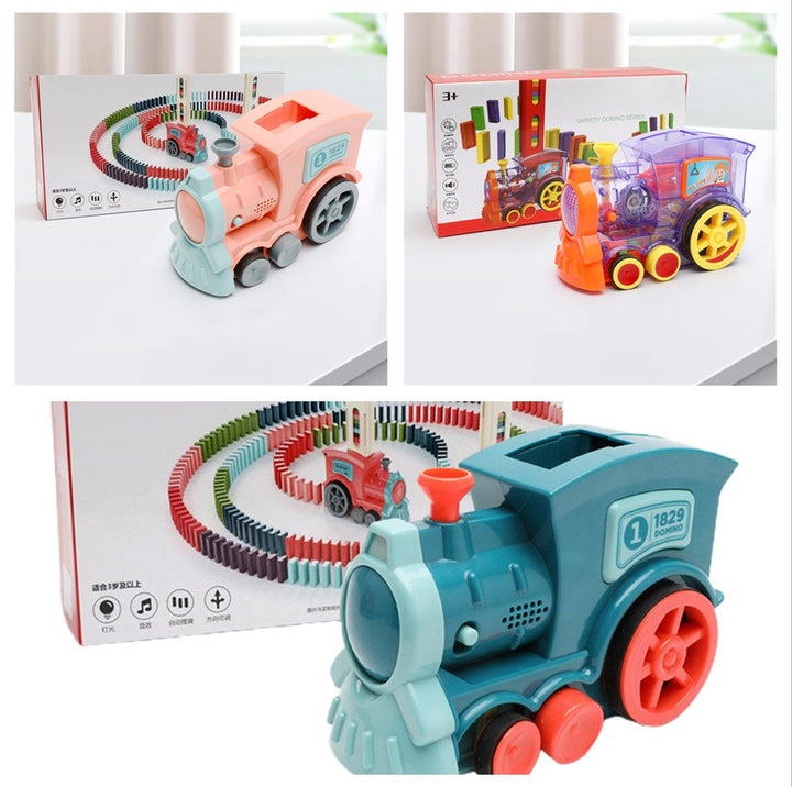 DOMINO TRAIN JOYS TOY JOYS PUZZLE A MAȘTE ELIBERARE AUTOMATĂ LICENȚIE LICENȚIE ELECTRIC BLOCELE