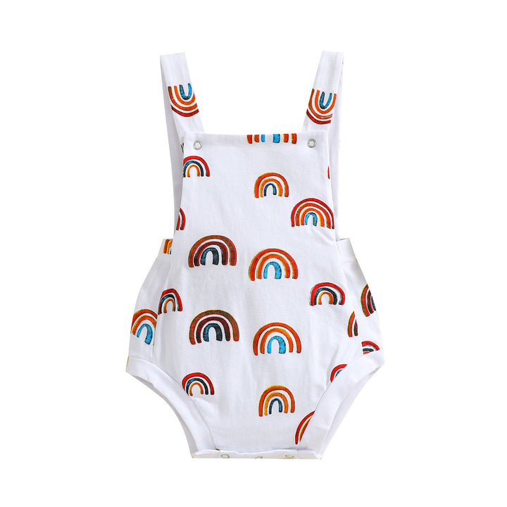 Summer Baby Cotton Rainbow Print Romper