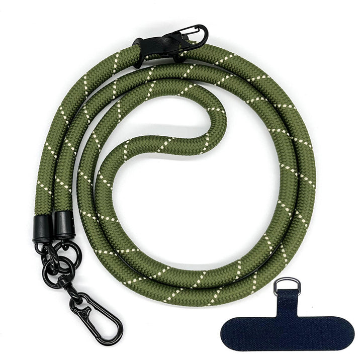 10 mm Climbing Rope Telefon mobil Garnitură Lankard Garnitură reglabilă Crossbody Telefon mobil curea cu Curea de cameră cu curea de cameră anti-pierdere a gâtului