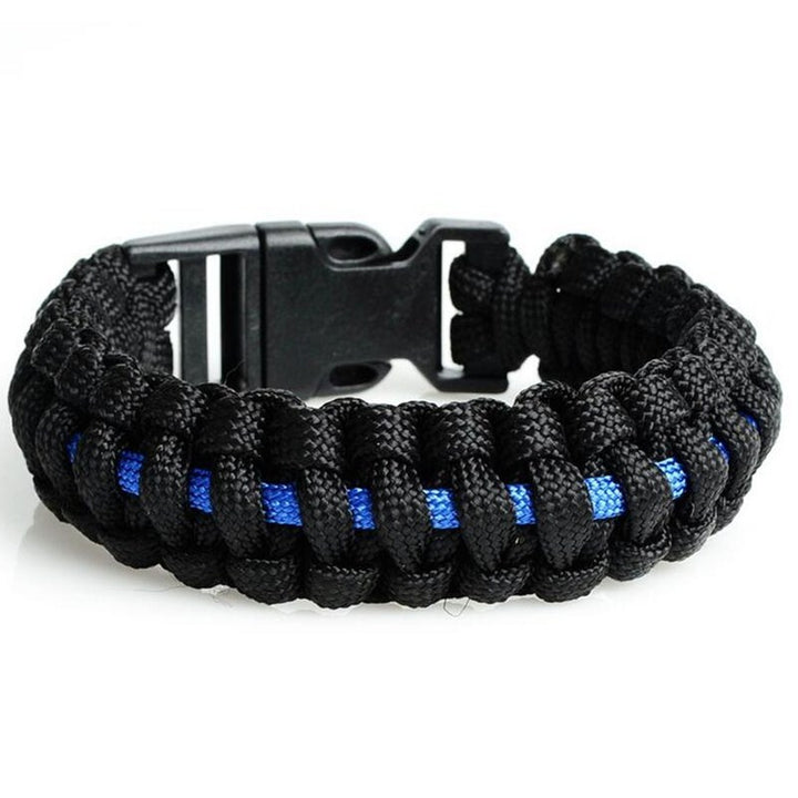 Men's And Women's Blue Line Paracord Bracelet