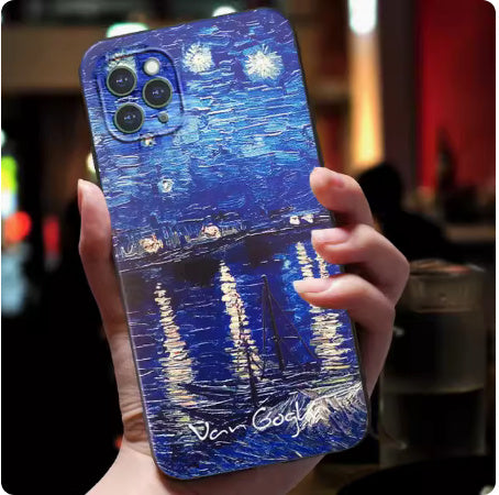 Van Gogh Starry Sky Telefon mobil 3D carcasă moale