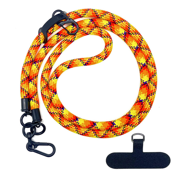 10 mm Climbing Rope Telefon mobil Garnitură Lankard Garnitură reglabilă Crossbody Telefon mobil curea cu Curea de cameră cu curea de cameră anti-pierdere a gâtului