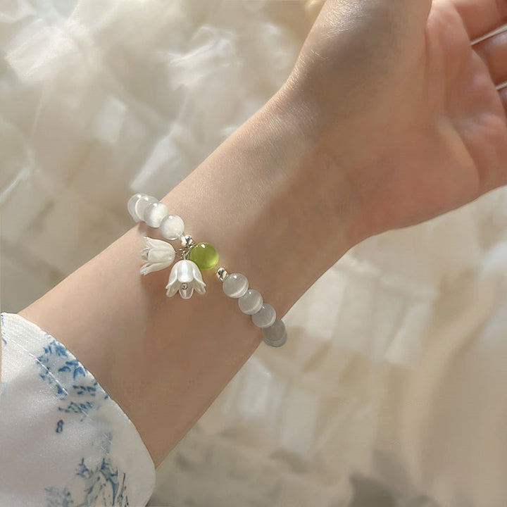 Retro Fairy Linglan Flower Beaded Bracelet For Women