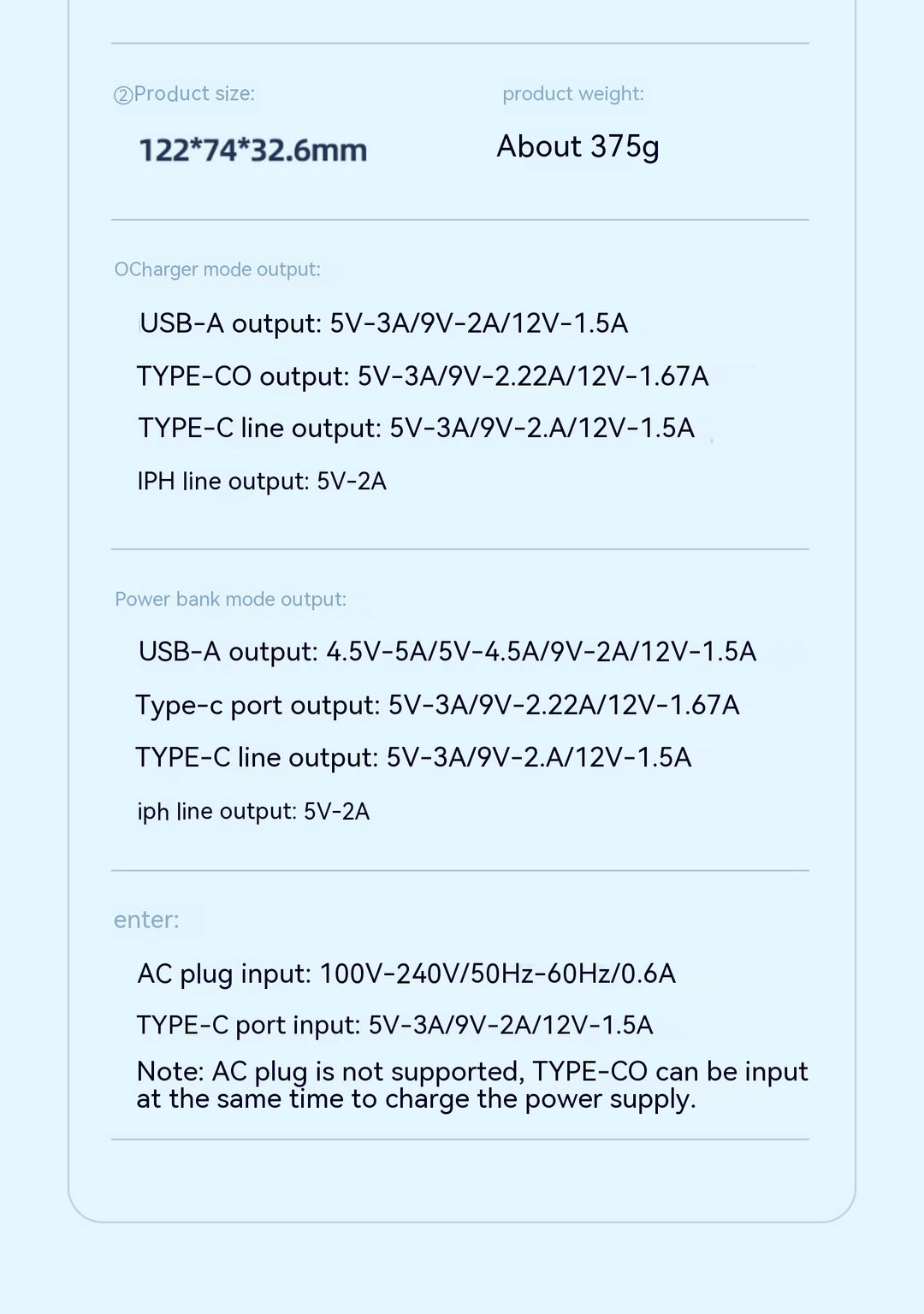 Large Capacity Fast Charge Digital Display Power Bank