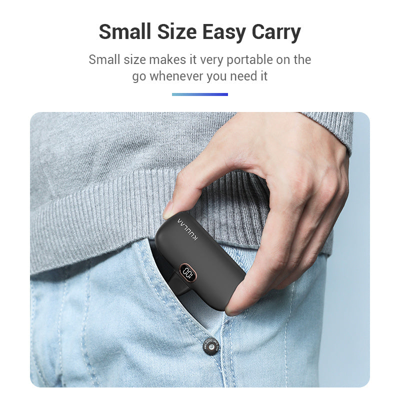 Pocket Portable Capsule Power Bank cu interfață