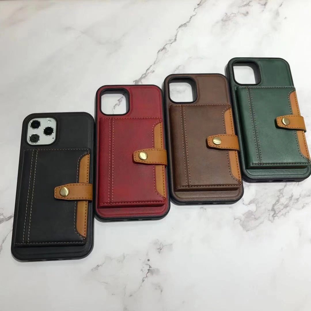 Fashion Personality Mobile Phone Card Leather Case