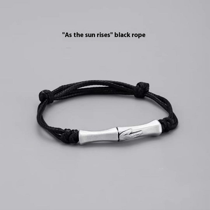 Fashion Sterling Silver Bamboo Bracelet For Men