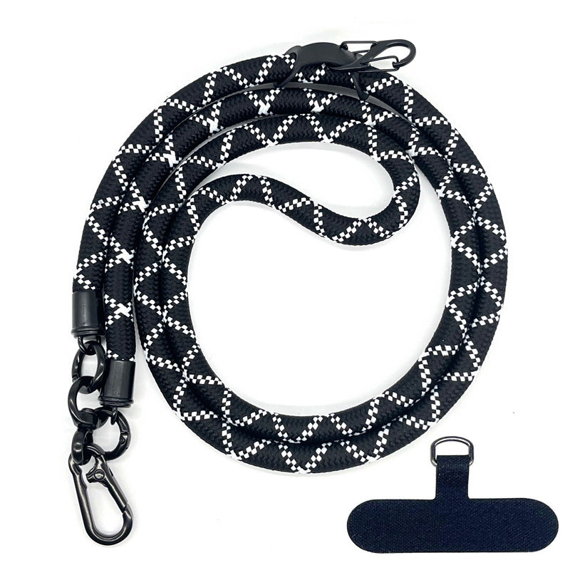 10 mm Climbing Rope Telefon mobil Garnitură Lankard Garnitură reglabilă Crossbody Telefon mobil curea cu Curea de cameră cu curea de cameră anti-pierdere a gâtului