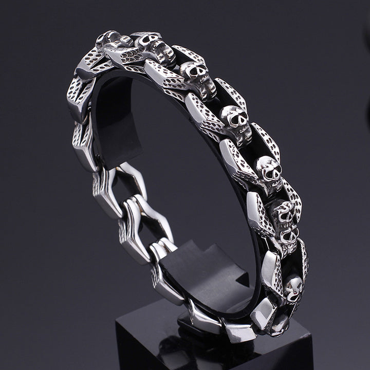 Punk Skull Stainless Steel Bracelet