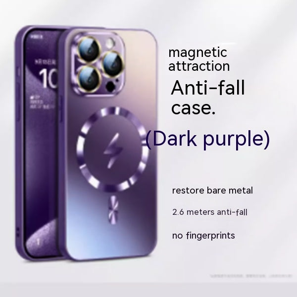 Phone Case New Frosted Glass Magnetic Suction 13