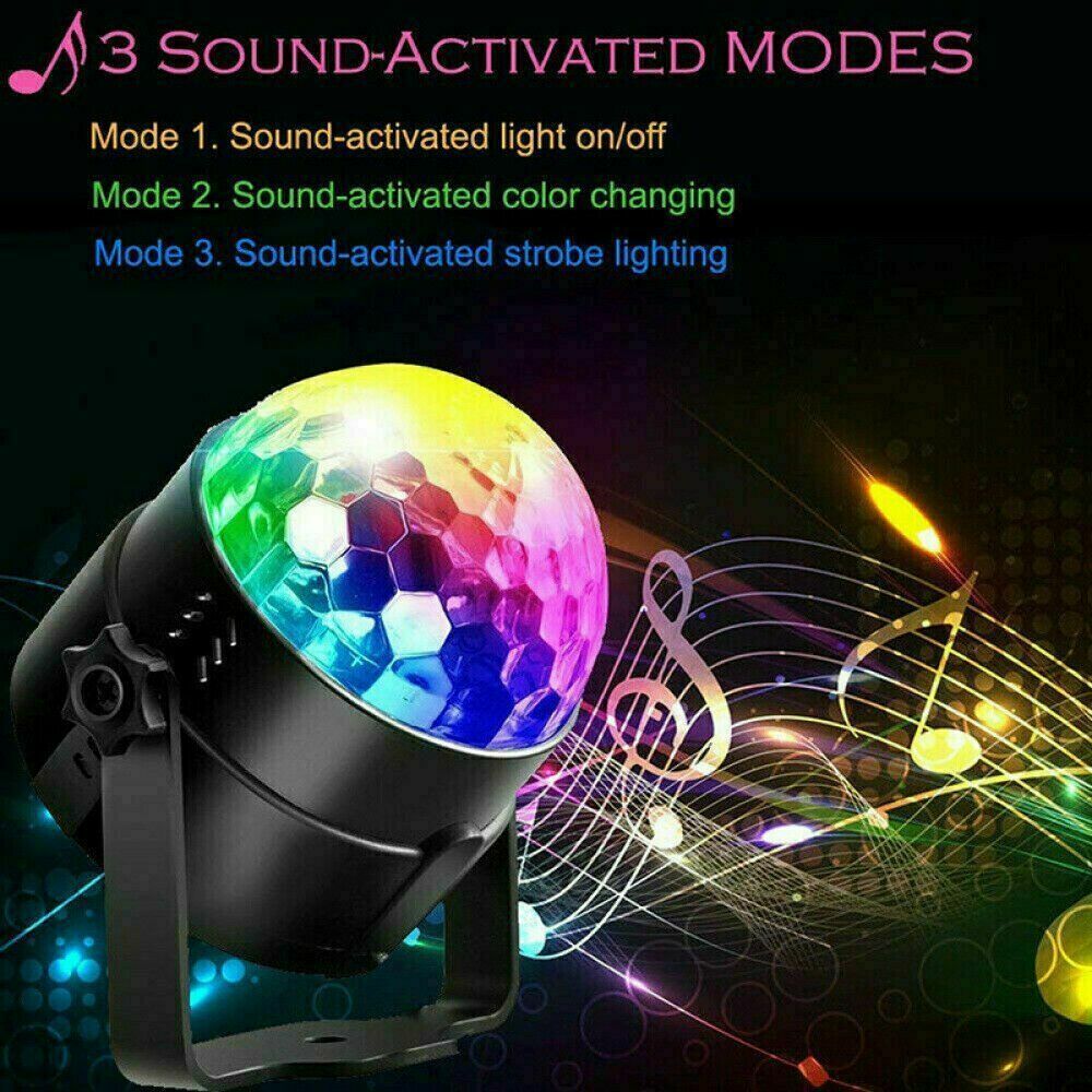 DISCO PARTIE LUMINI STROBE LED DJ Ball Sound Activat Bulb Dance Lampa