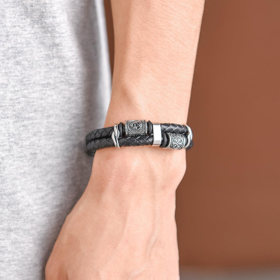 Men's Multi-layer Leather Woven Bracelet