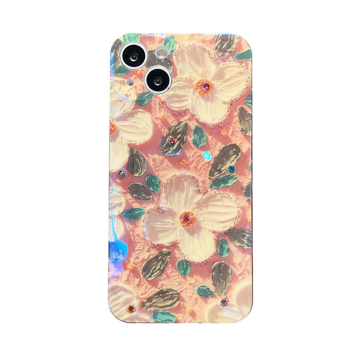 Retro Oil Painting Camellia Phone Case