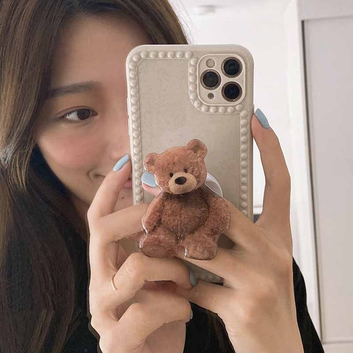 Simple And Cute Bear Mobile Phone Case Holder