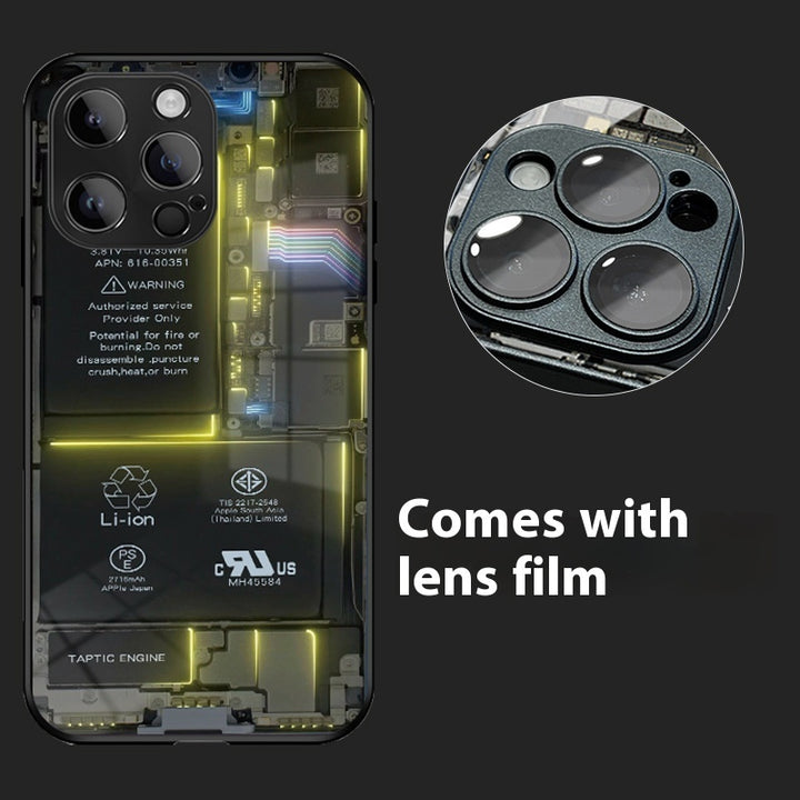 Internet Celebrity Circuit Board Phone Case Creative Comes With Lens Protector