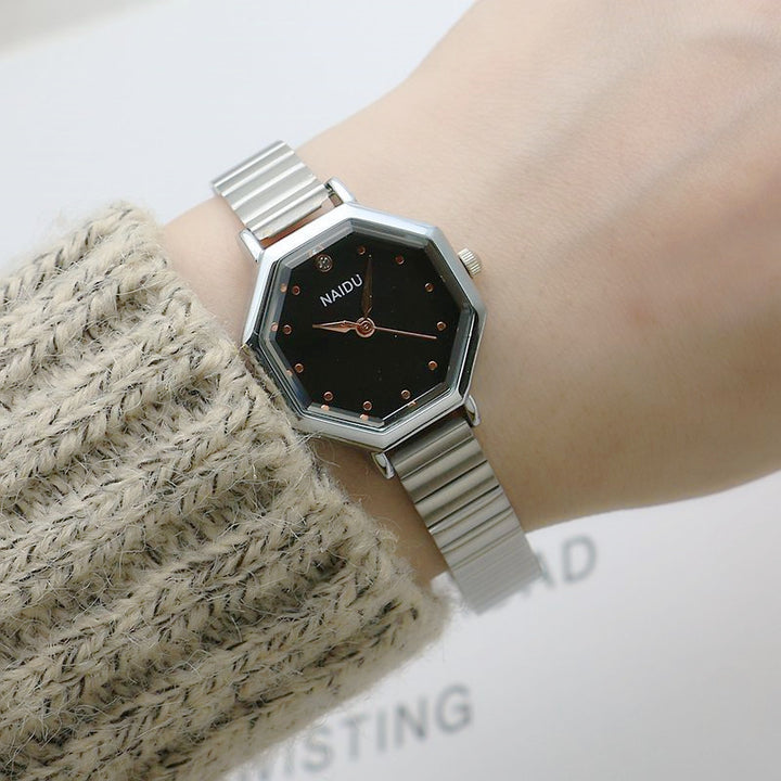 Shaped Woven Mesh Belt Women's Watch