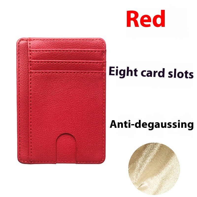 Multiple Card Slots Portable Pu Leather Credit Card Bag Card Holder