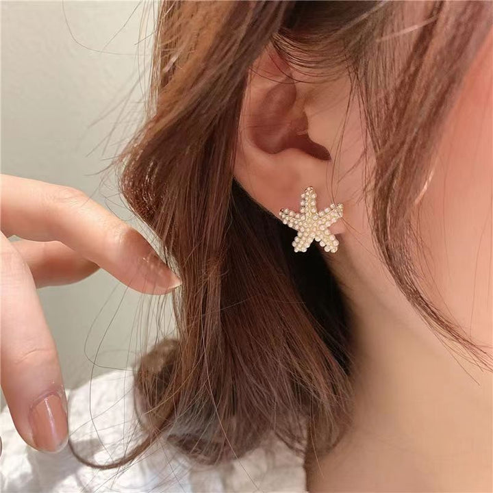 Sea Star Star Ear Studs Cercei delicate feminine