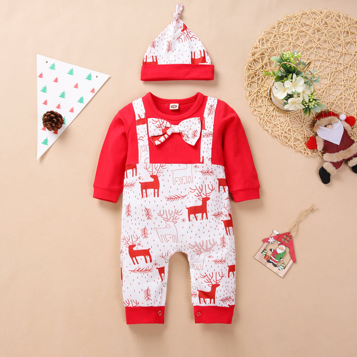 Cross Border Autumn And Winter Christmas Baby Jumpsuit