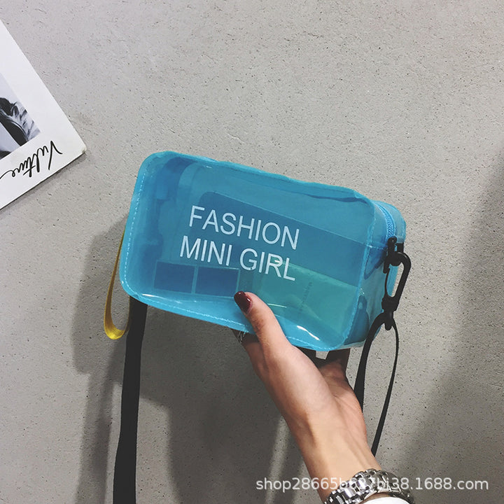 Transparent Square Fashion Trend Jelly Single Shoulder Diagonal Cross Bag