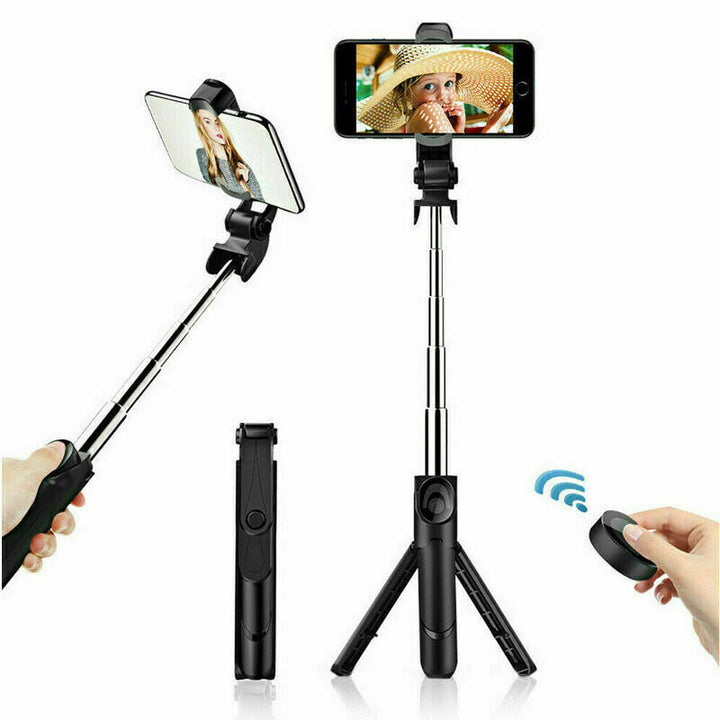 Potriviți telescopul telescopic Stick Bluetooth Tripod Monopod Suport pentru telefon