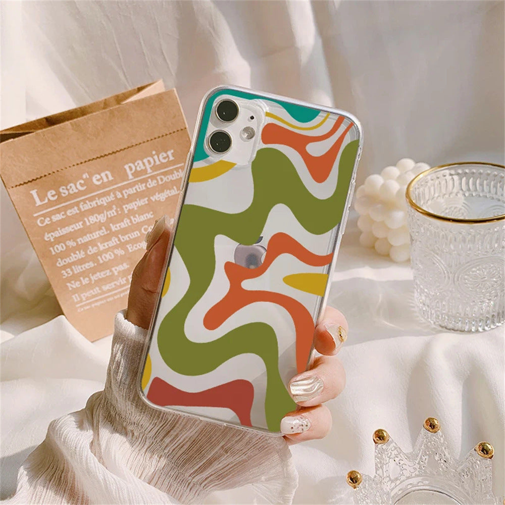 Striped Wave Transparent Phone Case