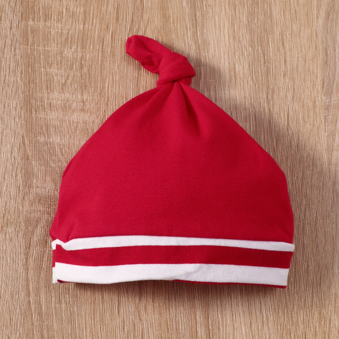 Kids Christmas Elk Striped Hat Set