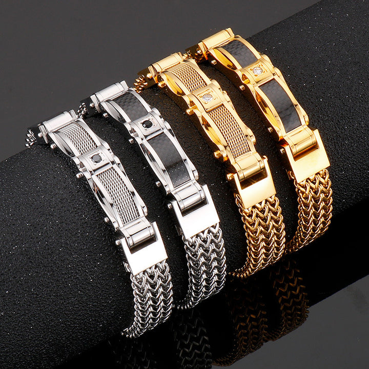 Fashion Creative New Gold Stainless Steel Men's Bracelet