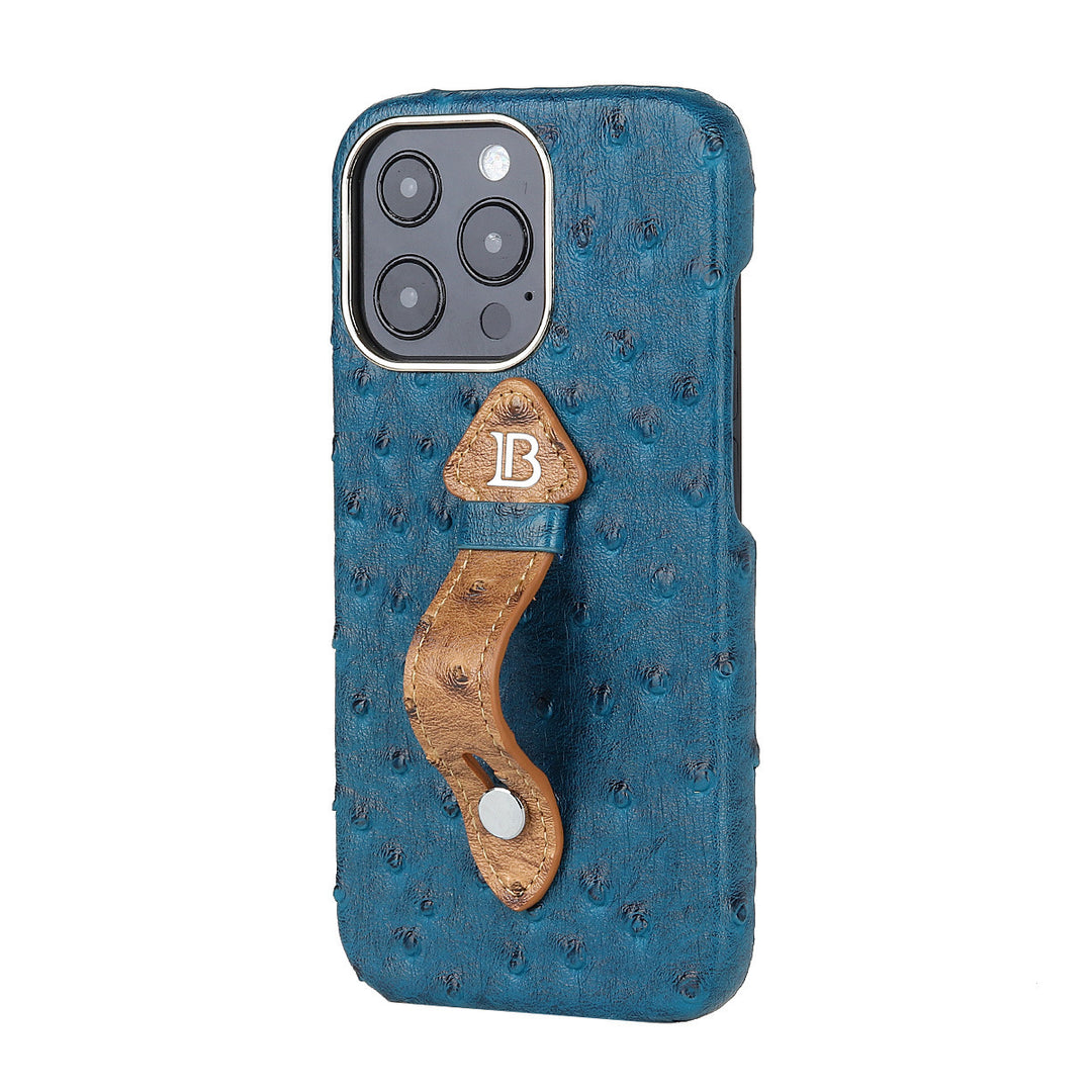 For Ostrich Texture Leather Stand Phone Case