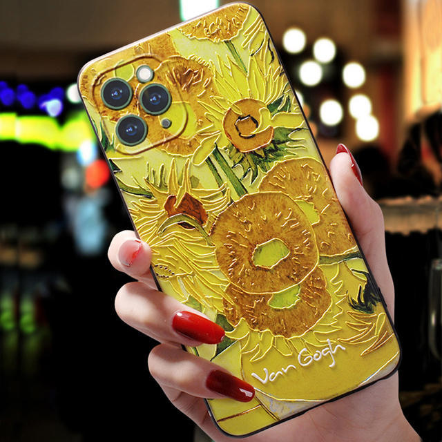 Van Gogh Starry Sky Telefon mobil 3D carcasă moale