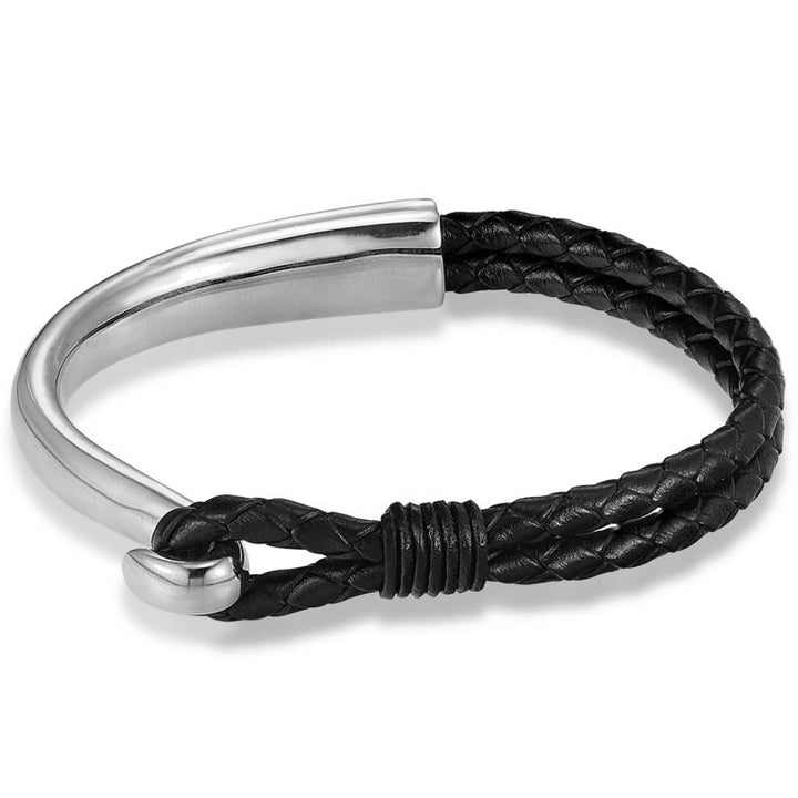 Simple Fashion Curved Buckle Stainless Steel Bracelet