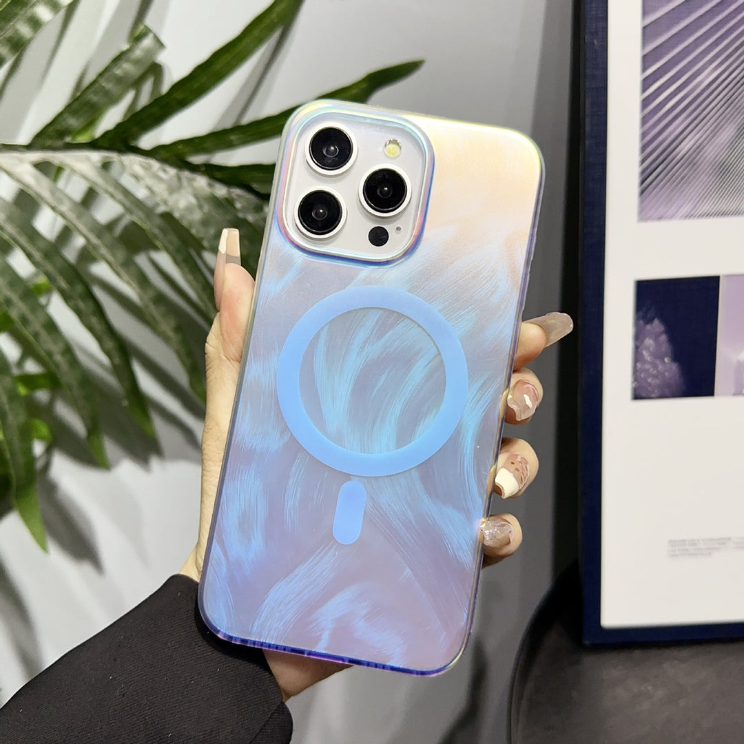 Laser Gradient Drop-resistant Frosted Magnetic Phone Case