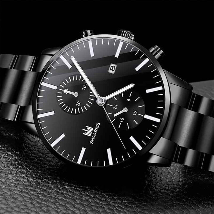 Fake Hree Eye Fashion Business Quartz Watch