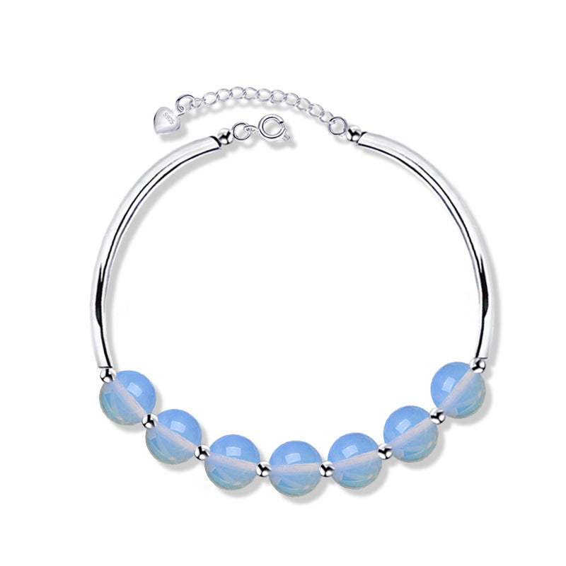 925 Sterling Silver Amazonite Bracelet Natural Crystal