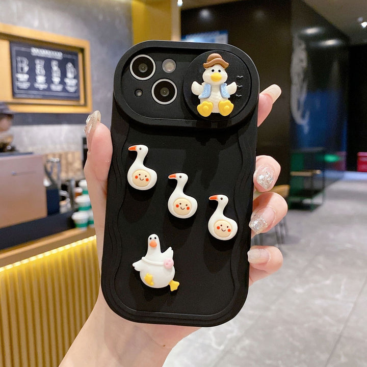 Wave Sliding Window Cartoon Three-dimensional Duck Soft Protective Cover