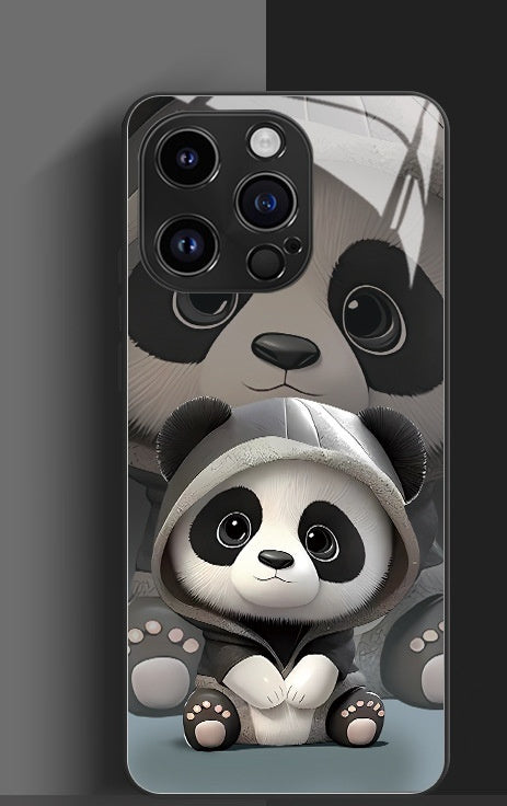 Carcasă telefonică Panda Drăguță Cartoon National Treasure Glass Hard Carcasă