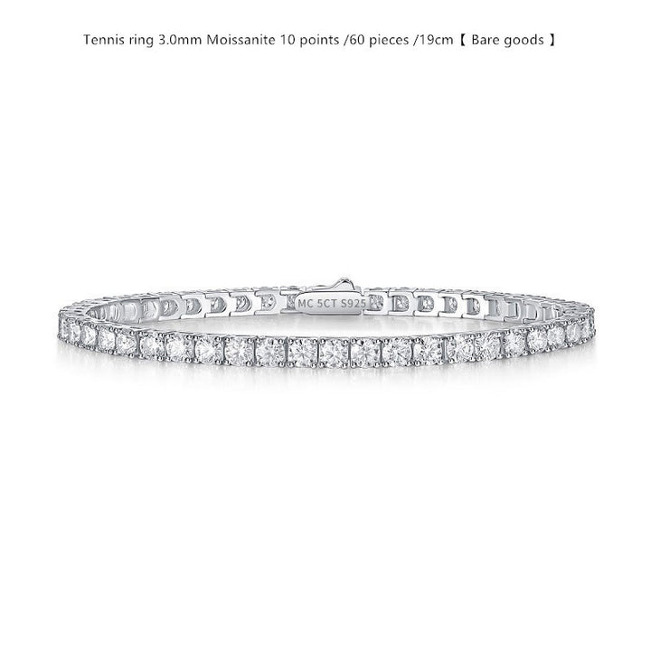 Sterling Silver D Color Moissanite Tennis Bracelet For Women