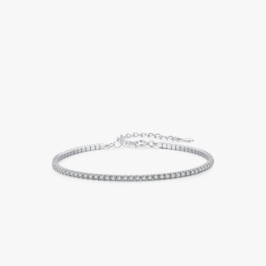 S925 Sterling Silver Diamond Inlaid Super Flash Brățară pentru femei