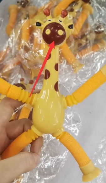 Tuburi de girafă Jucării senzoriale Noutate Spring Fidget jucărie Tube Tube Stres de Stresuri Jucărie pentru ziua de naștere pentru copii pentru copii