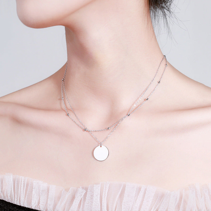 Fashion Double-layer Wafer Necklace For Women