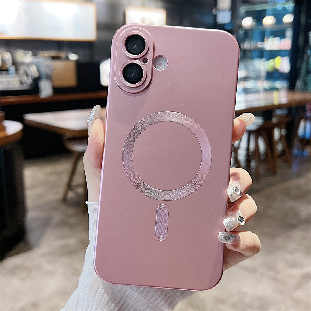 All-inclusive Drop-resistant Metallic Paint Magnetic Phone Case