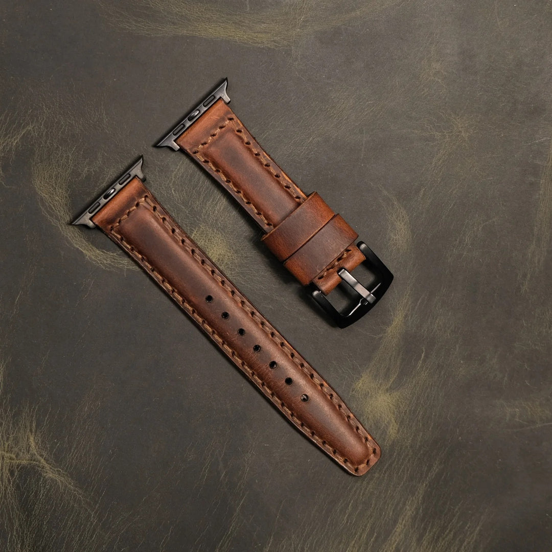 Apple Watch Ultra 2 49 MM Handmade Leather Band Strap Brown