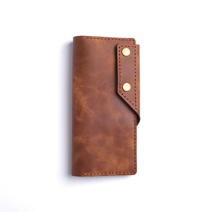 Handmade Leather Long Wallet Light brown